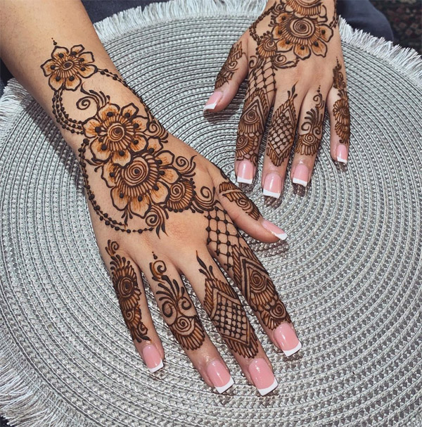 back hand mehndi designs