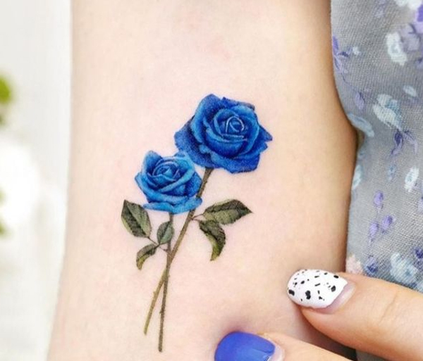 Blue Rose Tattoo Ideas