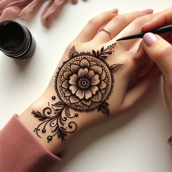 Circle Mehndi Design Ideas