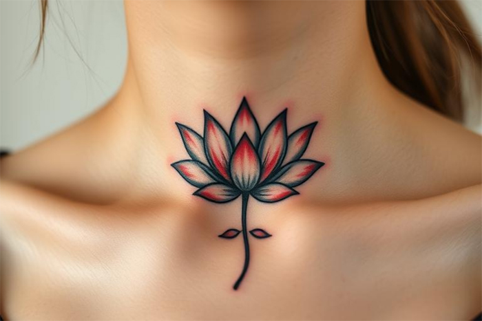 Front Neck Tattoo Designs